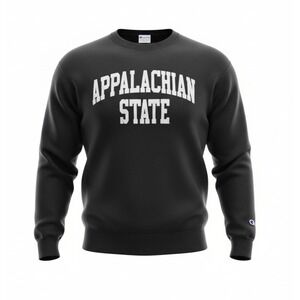 Vintage 90s Champion Reverse Weave Appalachian State Sweatshirt XL Black B27